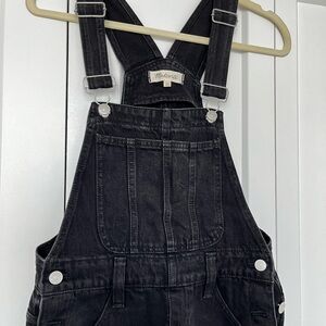 Madewell black denim overalls, size XS